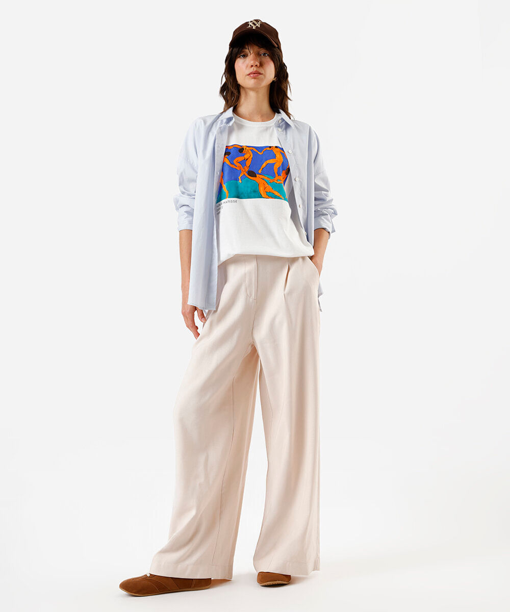 camiseta feminina matisse dance off white