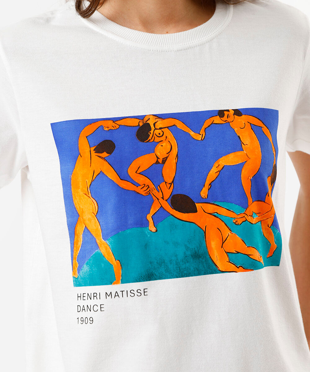 camiseta feminina matisse dance off white