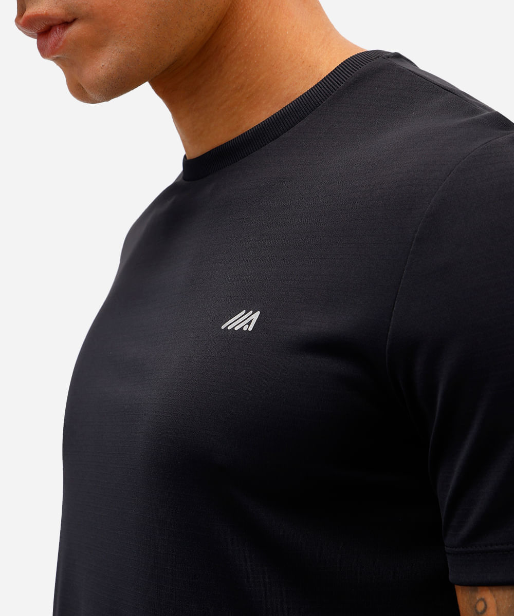 camiseta masculina básica esportiva ace manga curta preta