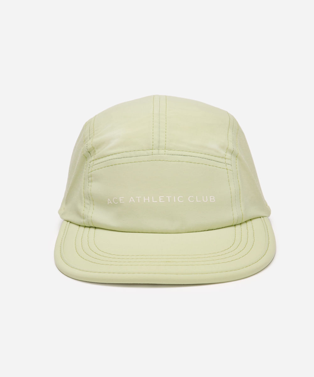 boné aba reta maleável esportivo estampado verde