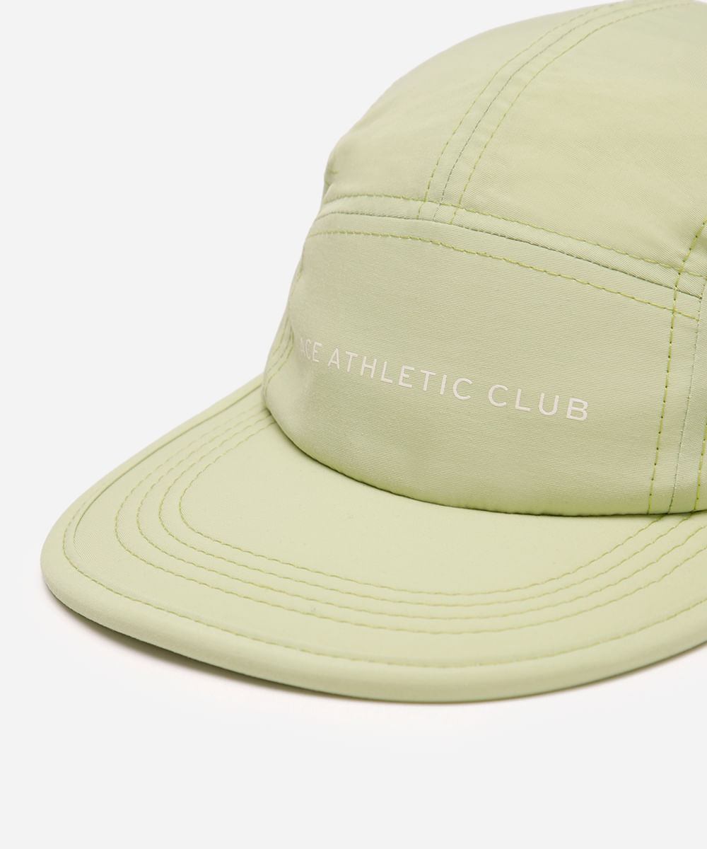 boné aba reta maleável esportivo estampado verde