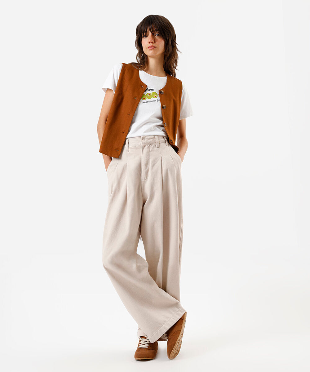 camiseta feminina epp olive off white
