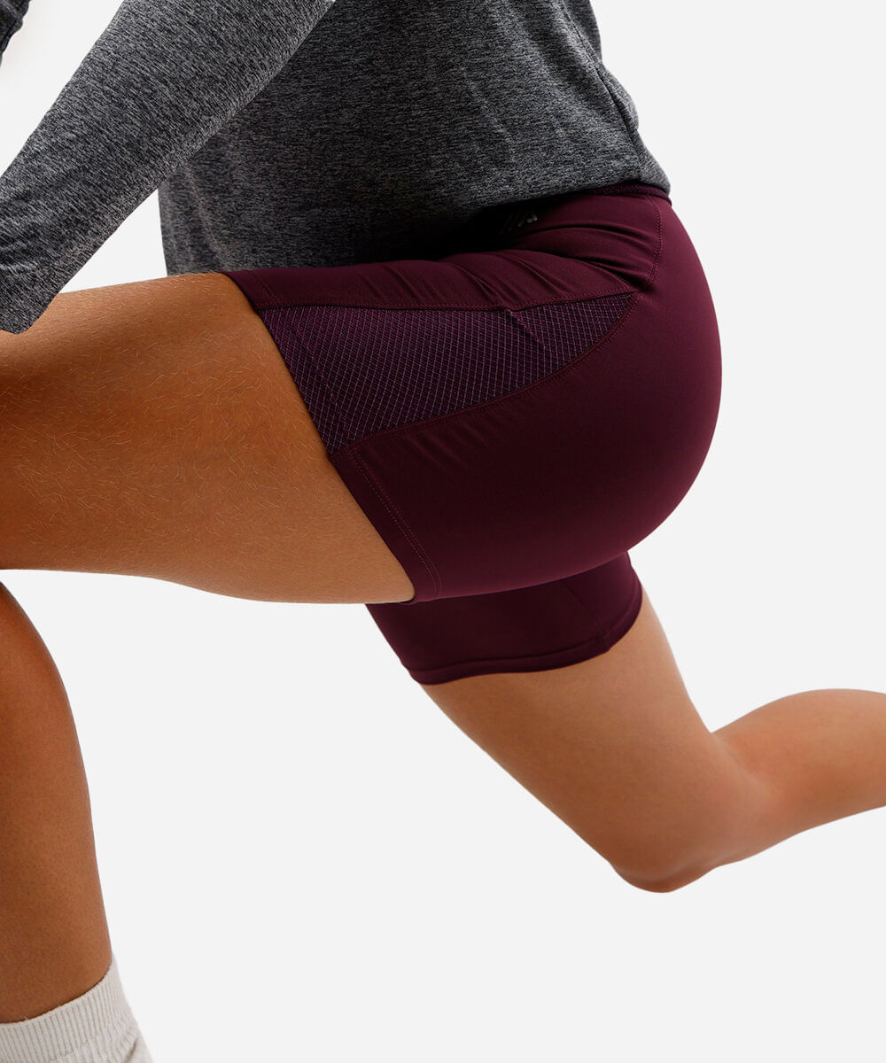 bermuda de poliamida speed esportiva ace roxa