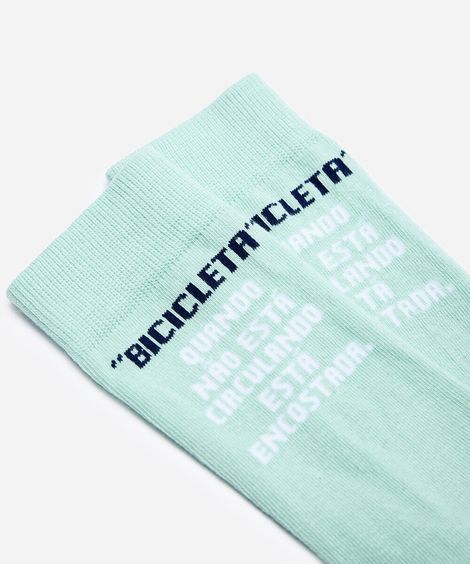 meia cano alto estampada verde