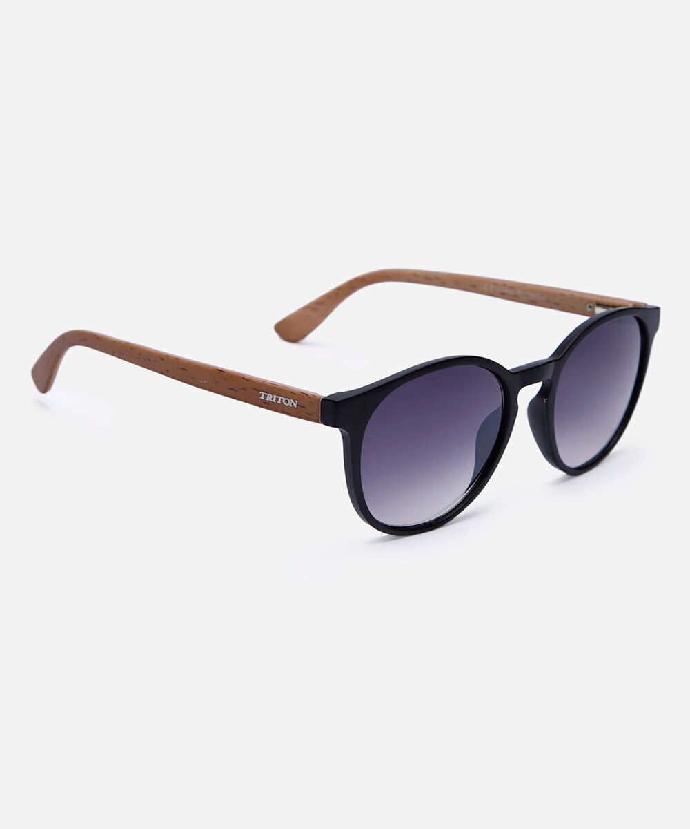 óculos de sol redondo triton masculino preto