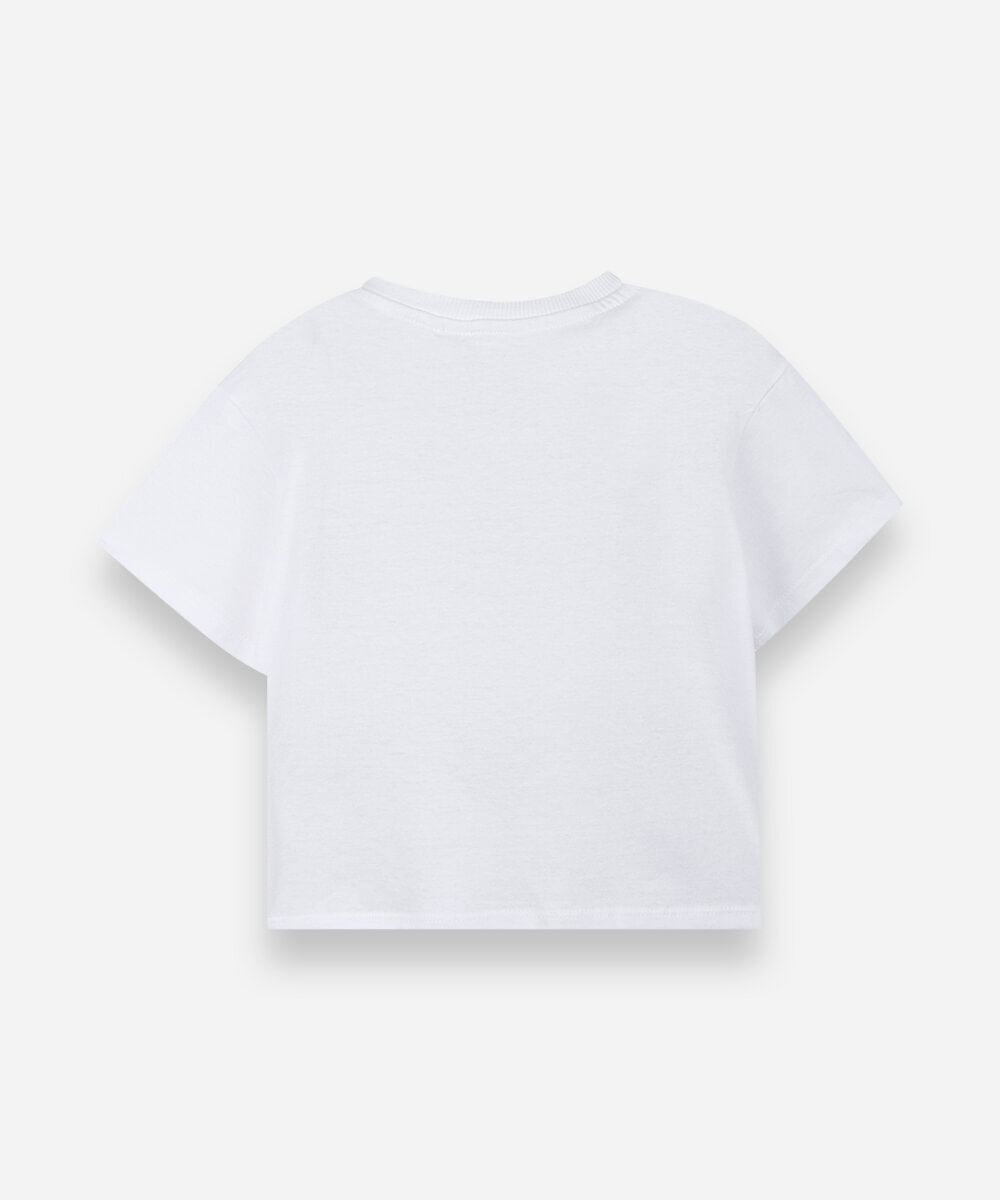 camiseta infantil nina chococat off white