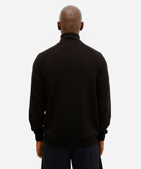 blusão masculino esportivo ace gola alta com zíper preto