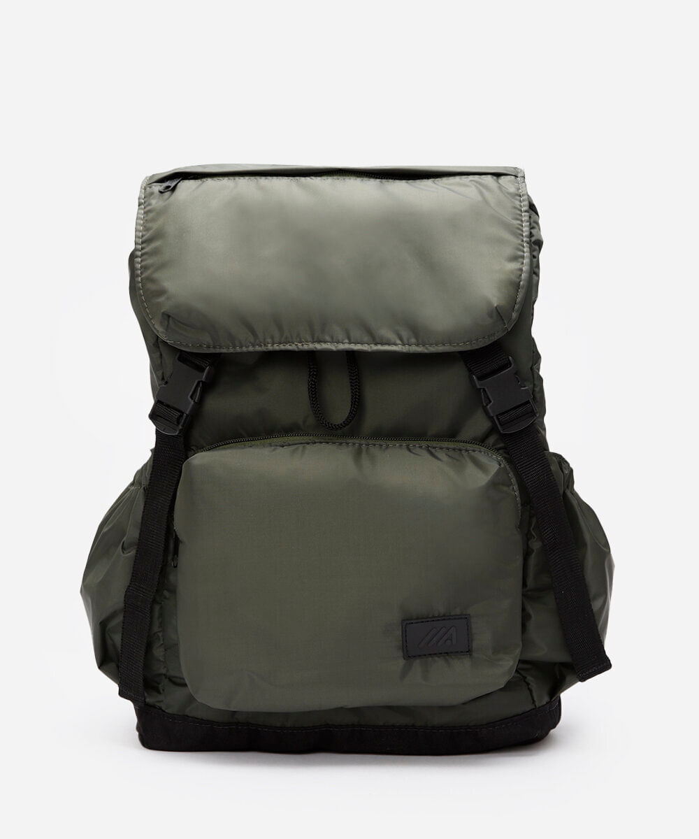 mochila masculina verde
