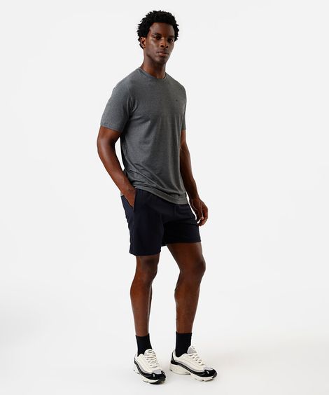 bermuda esportiva masculina de poliamida preta