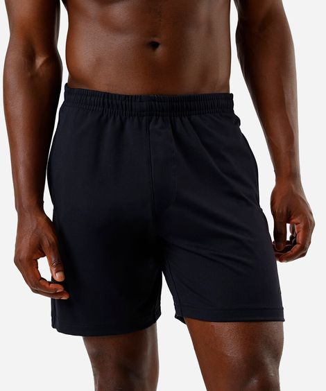 bermuda esportiva masculina de poliamida preta