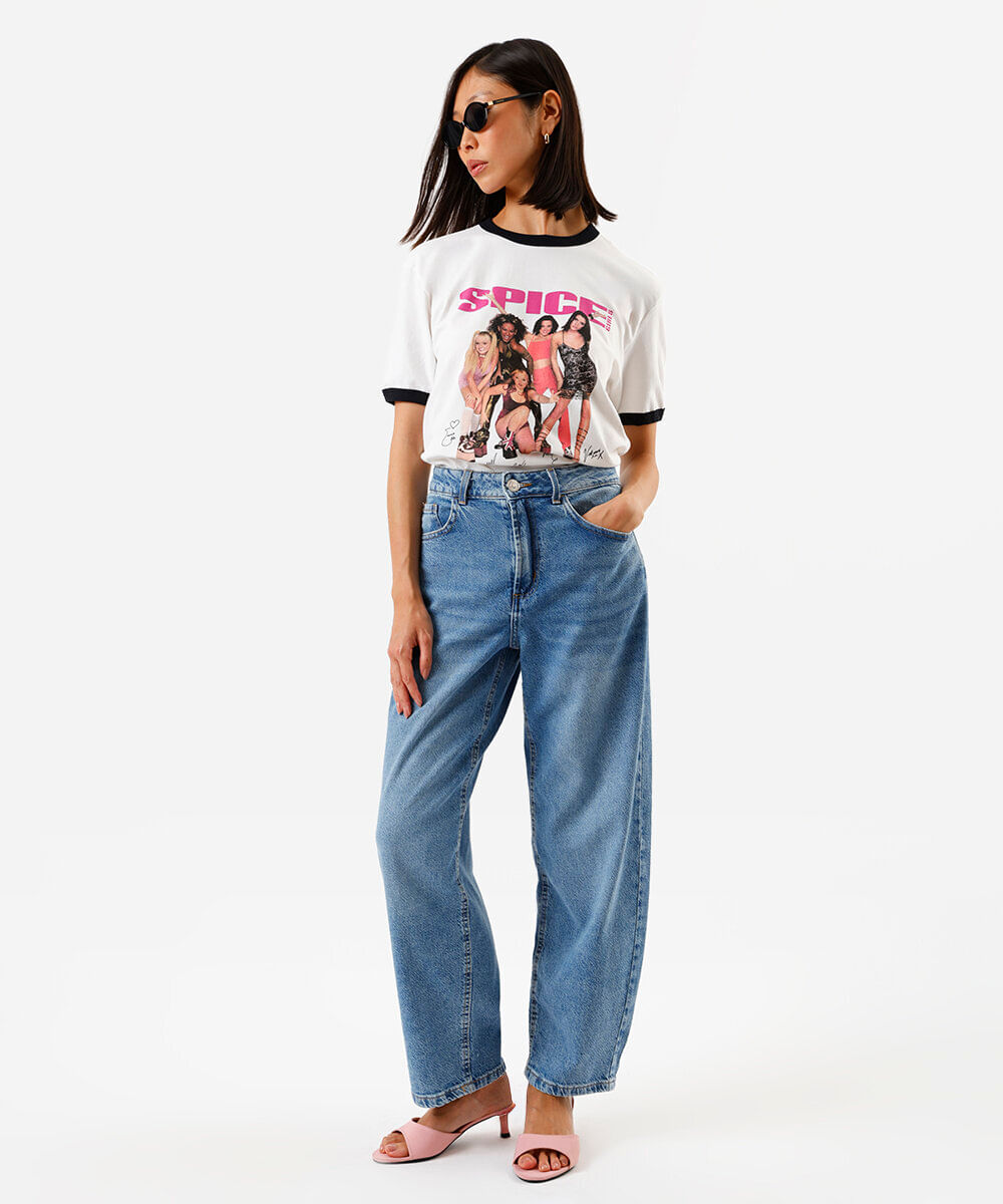 camiseta masculina spice girls off white