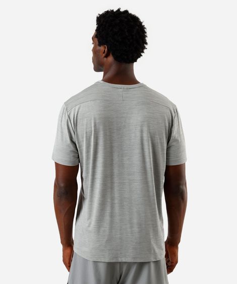 camiseta masculina recortes cinza