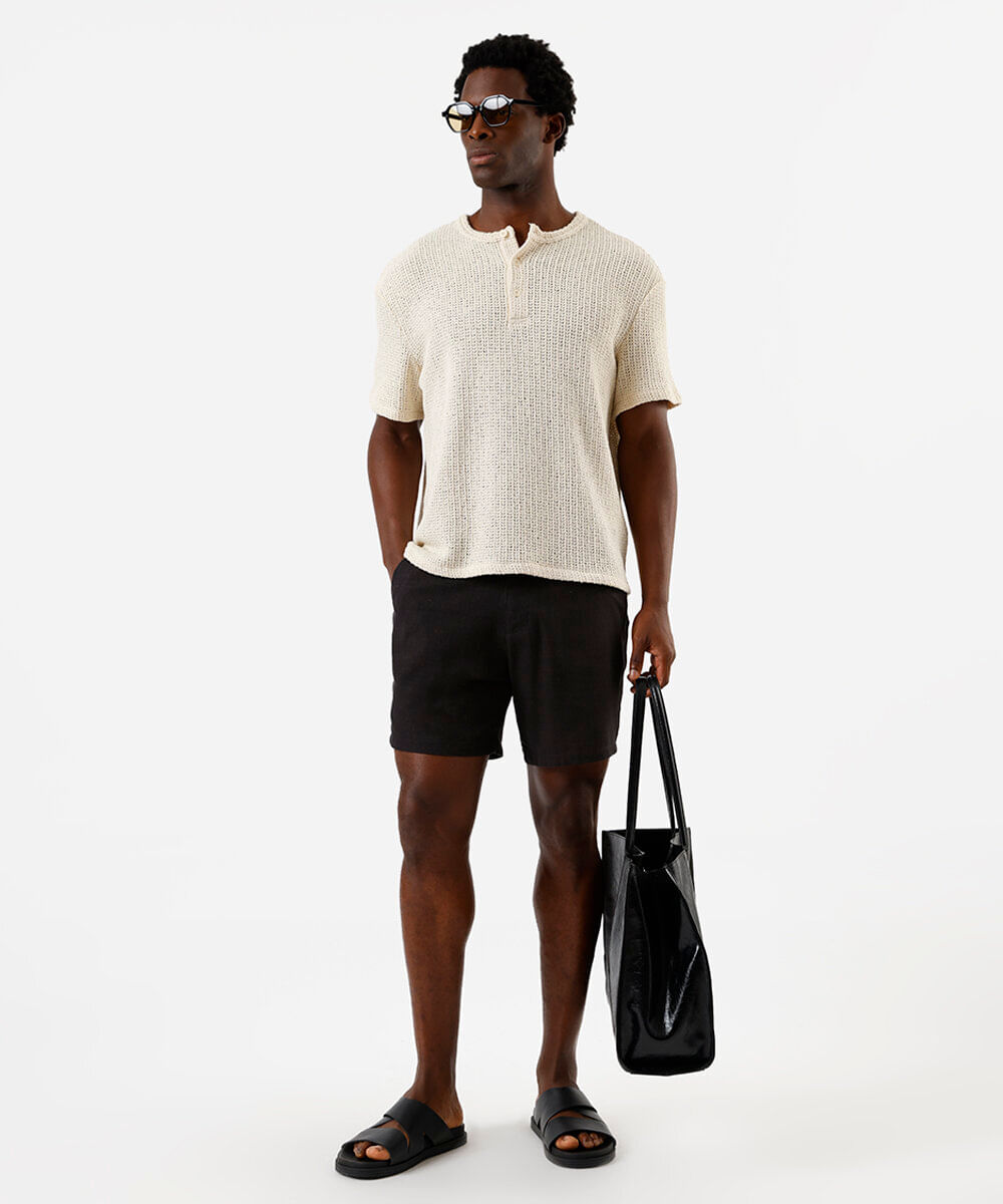 camiseta masculina de tricot off white