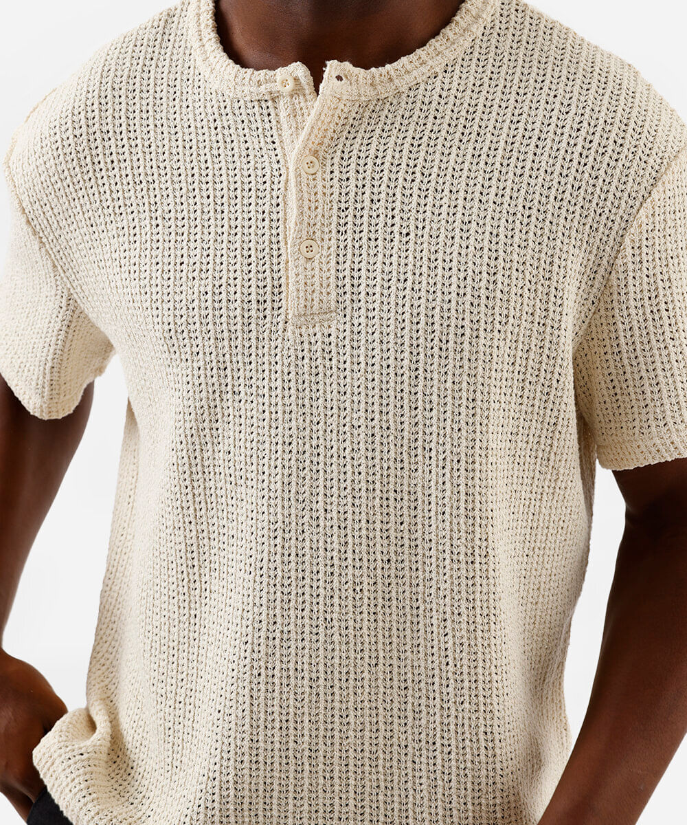 camiseta masculina de tricot off white