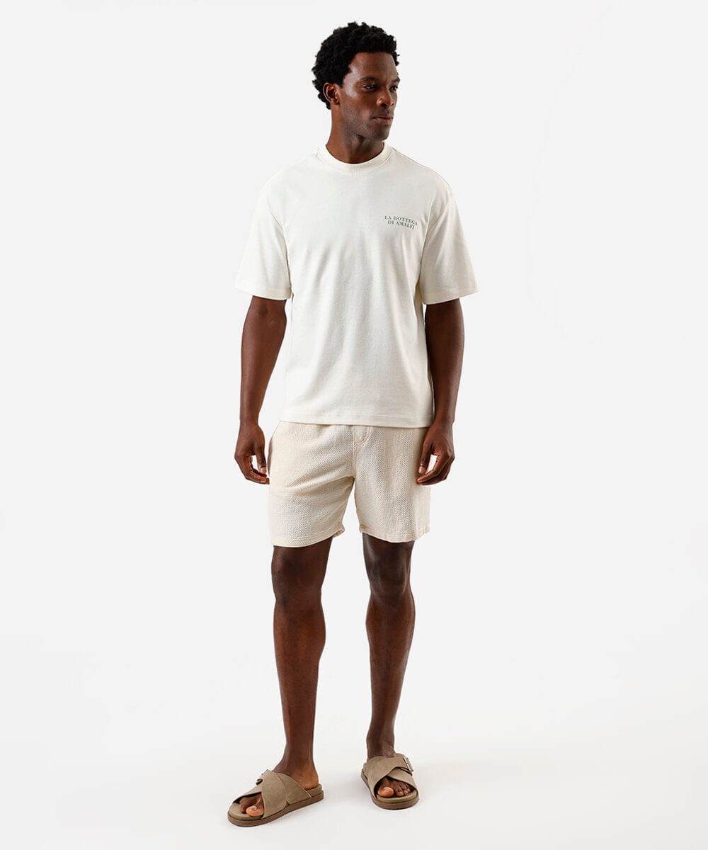 camiseta masculina café menu off white