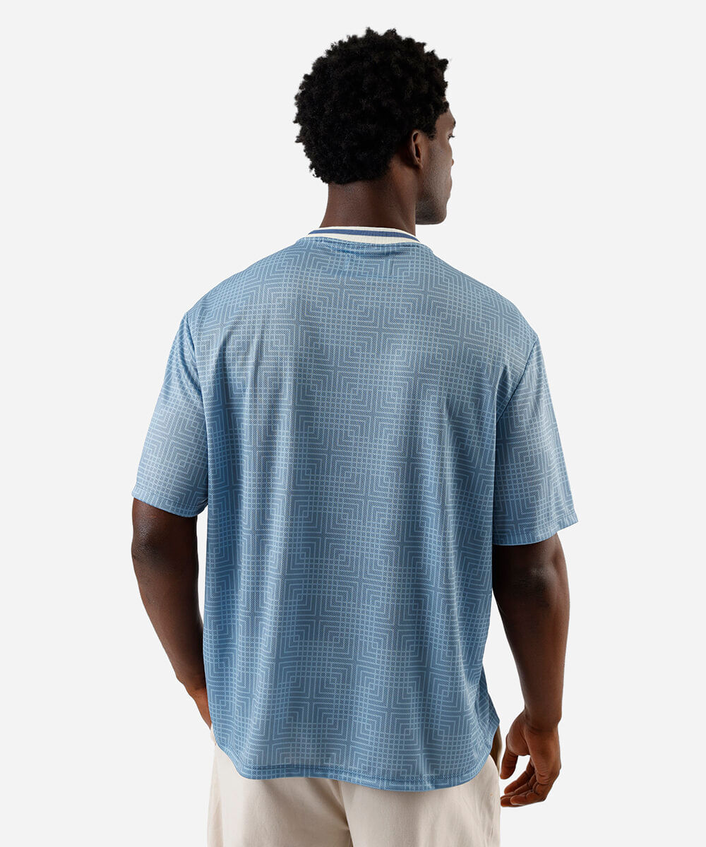 camiseta masculina box lisboa azul