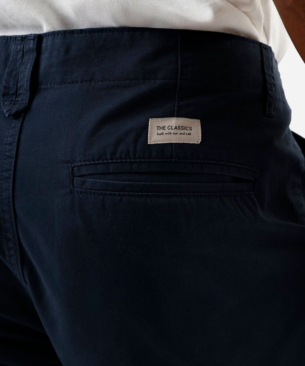 bermuda masculina reta chino azul