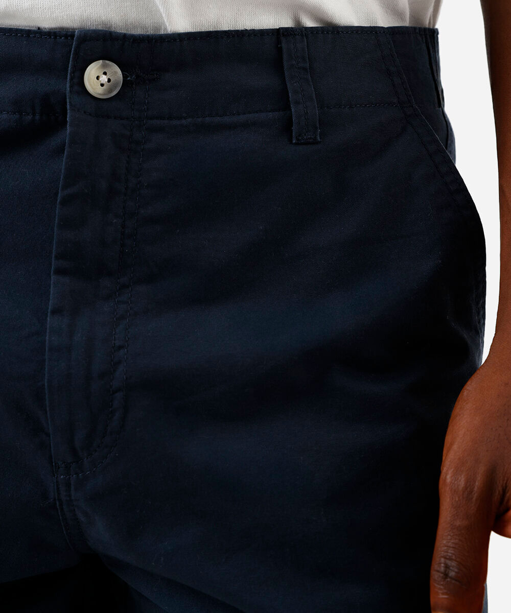 bermuda masculina reta chino azul