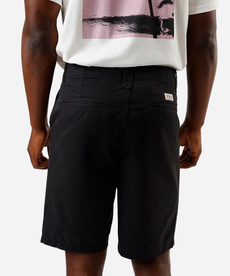 bermuda masculina reta chino preta