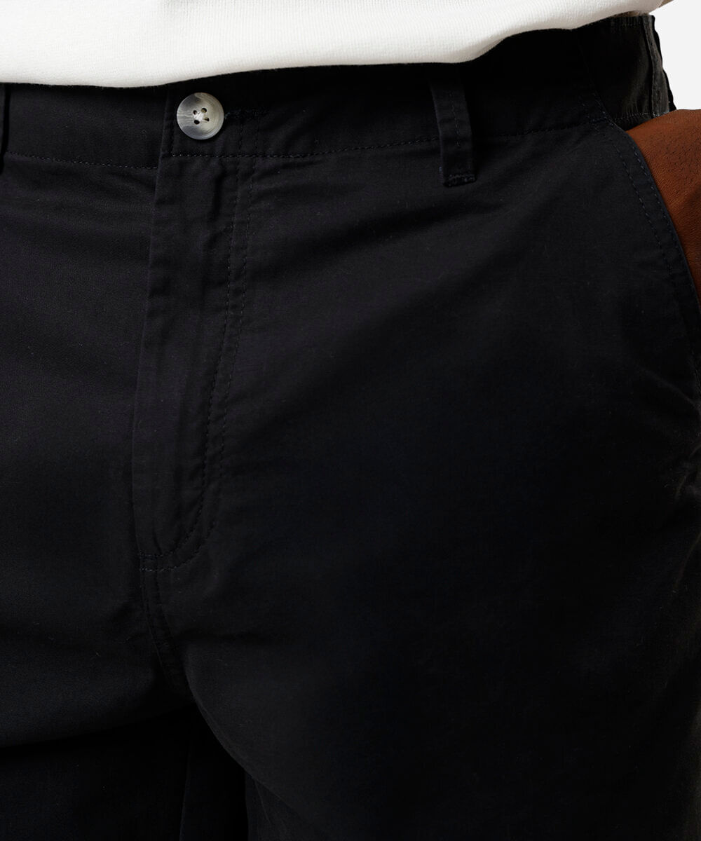 bermuda masculina reta chino preta