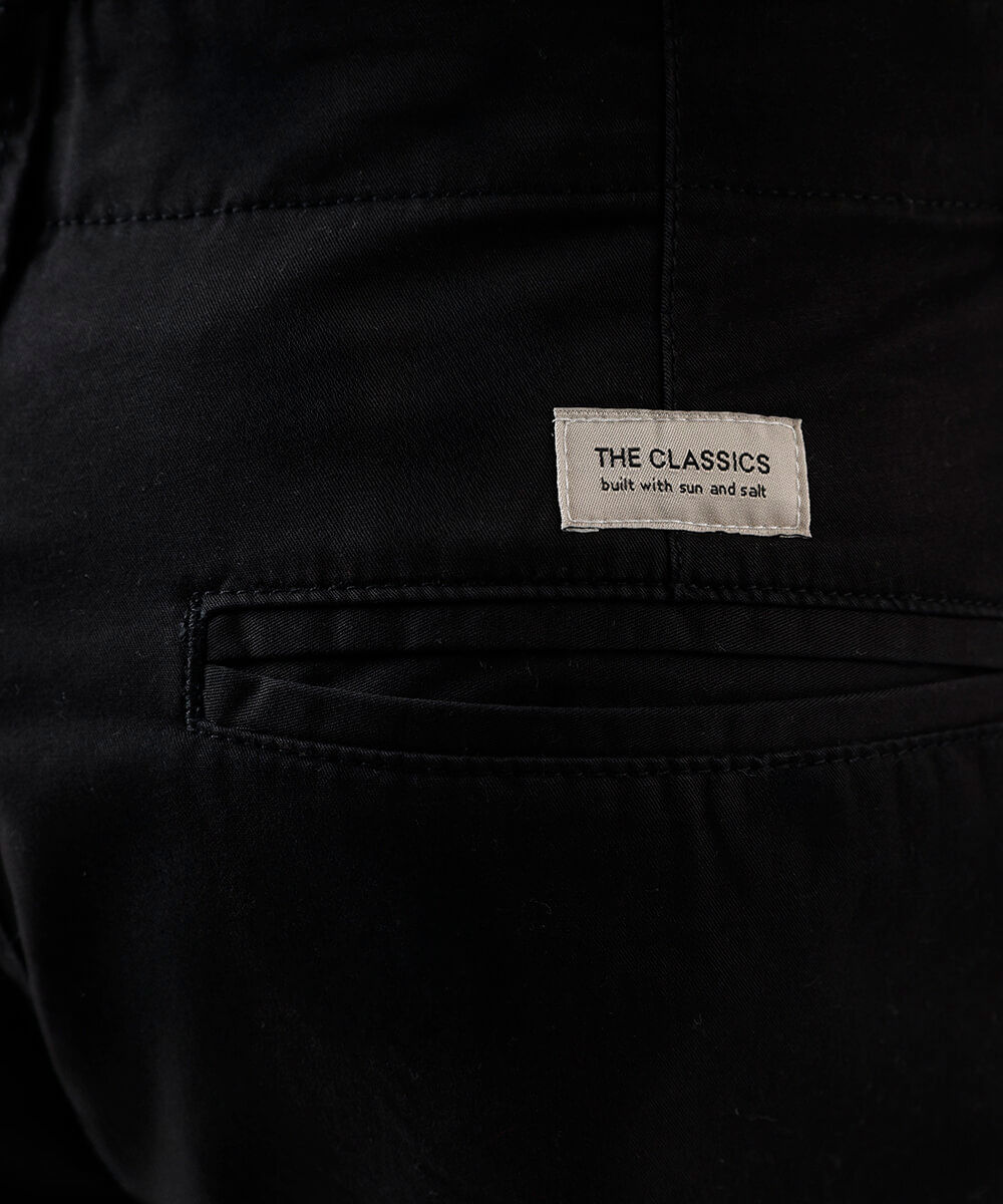 bermuda masculina reta chino preta