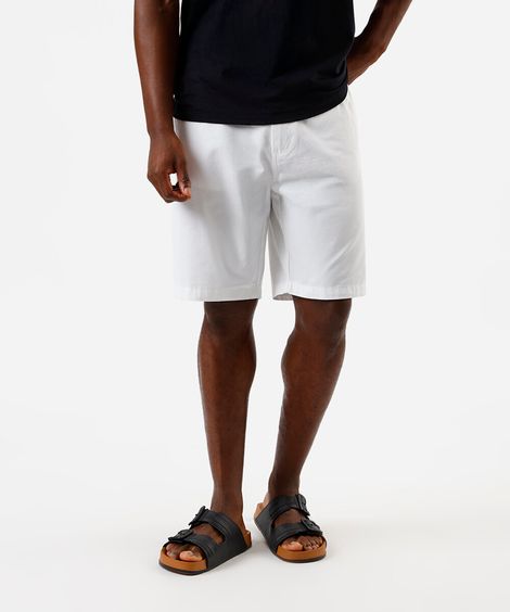 bermuda masculina reta chino branca