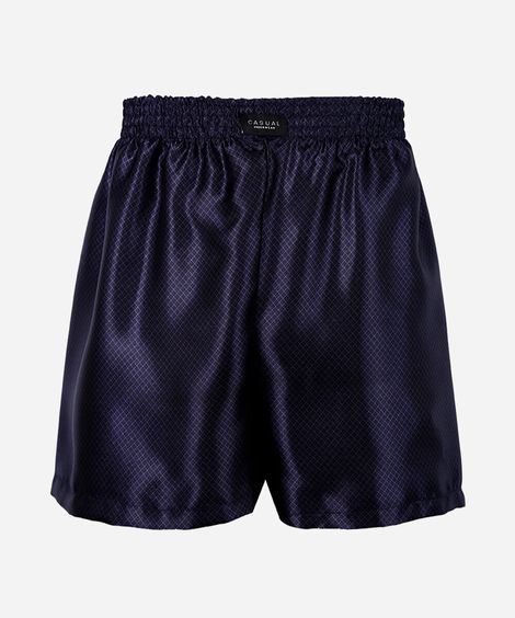 cueca samba canção masculina estampada acetinada azul