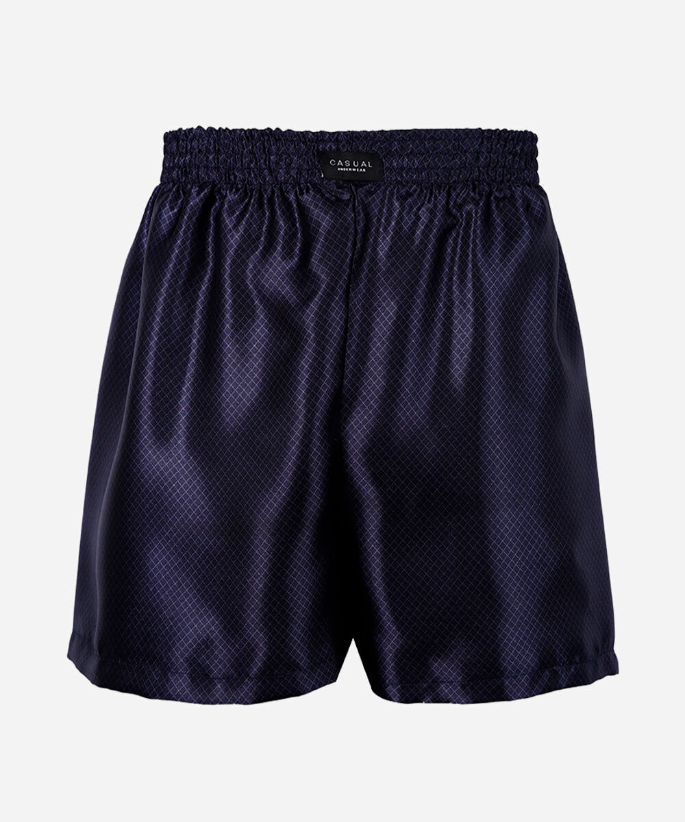 cueca samba canção masculina estampada acetinada azul