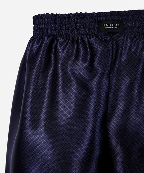 cueca samba canção masculina estampada acetinada azul
