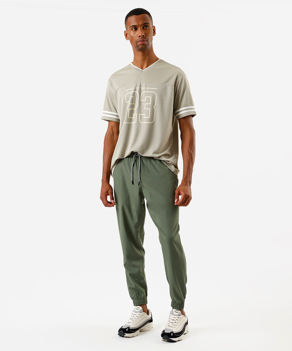 calça jogger masculina esportiva com bolsos verde