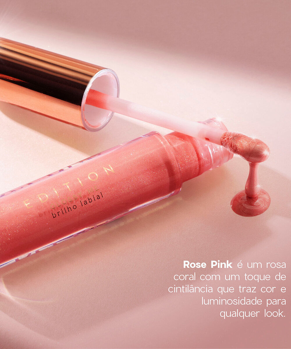 gloss océane brilho labial glossy me rose pink