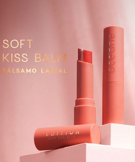 balm labial océane soft kiss bálsamo glossy rose pink