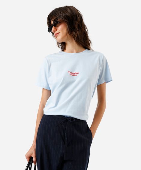 camiseta feminina carismática azul
