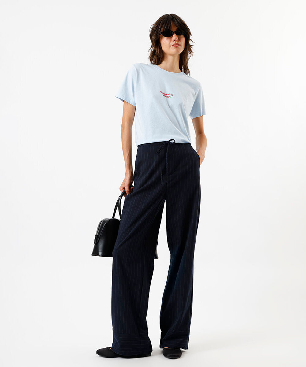camiseta feminina carismática azul