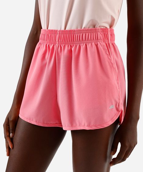 short running feminino esportivo ace rosa