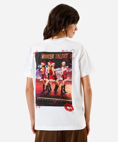 camiseta feminina garotas malvadas off white