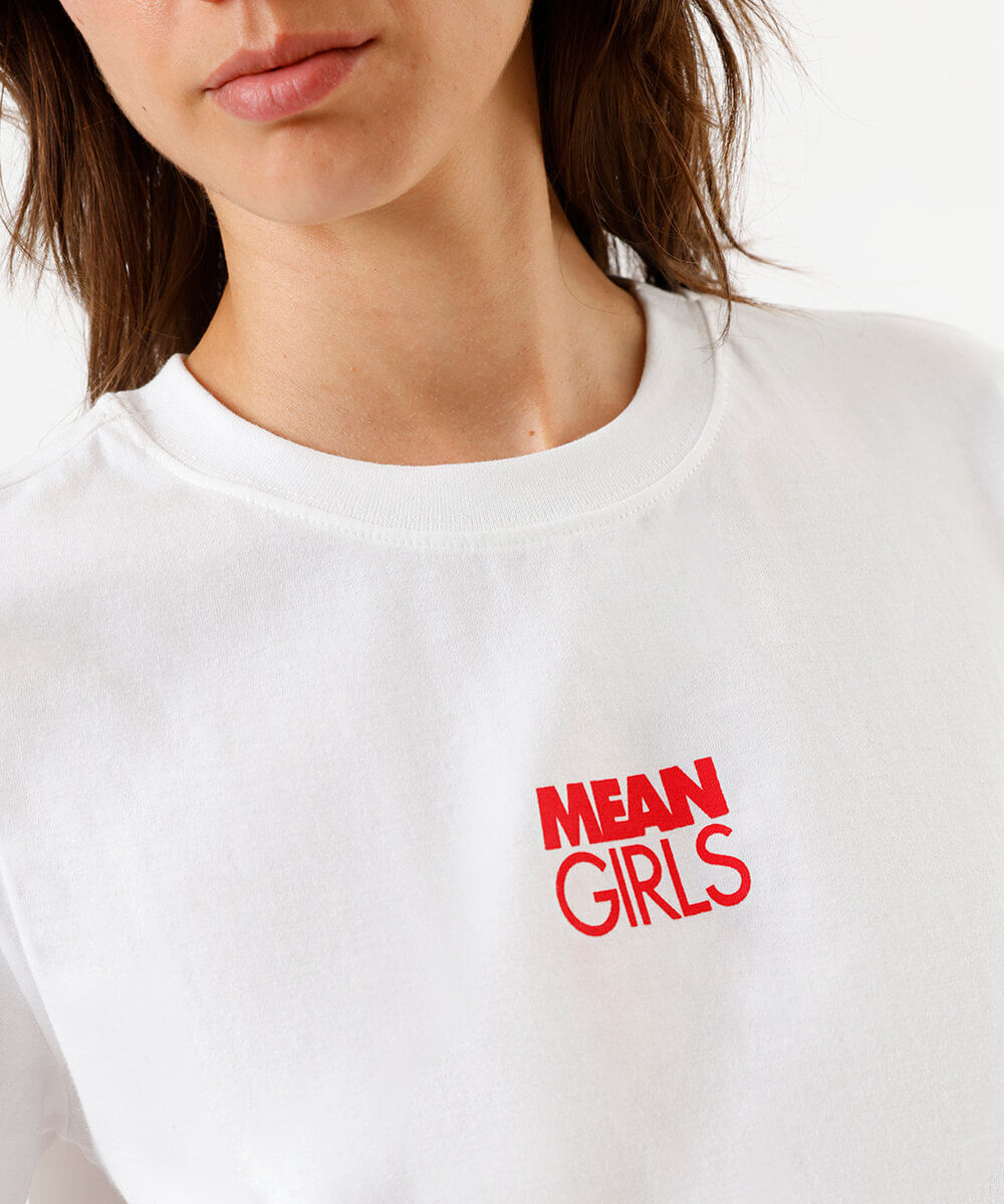camiseta feminina garotas malvadas off white