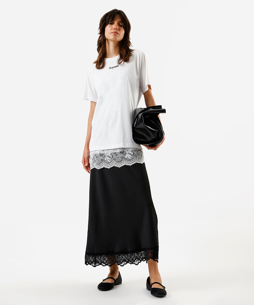 camiseta feminina cromia edna moda e zezé off white