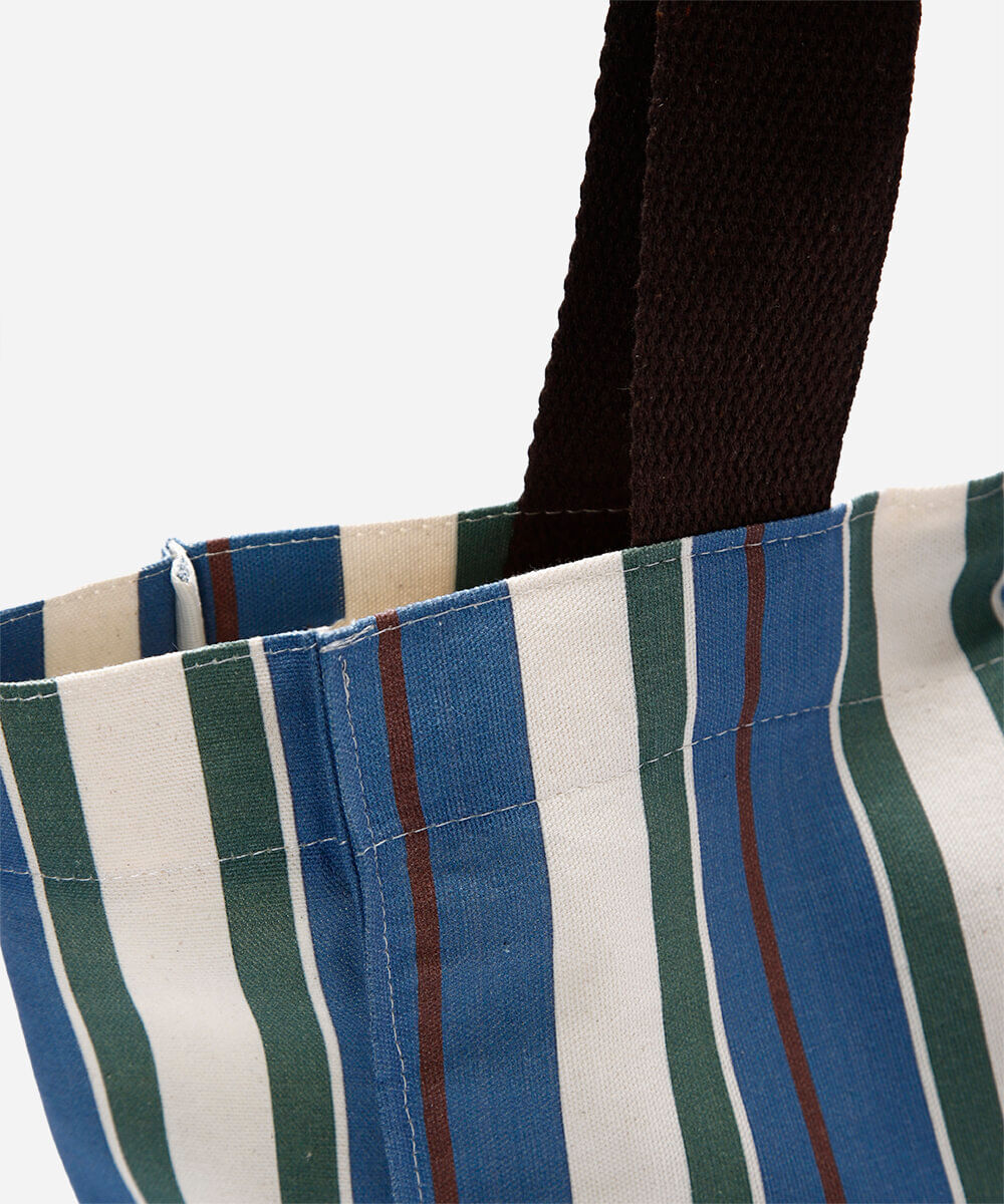 bolsa tote de lona estampada - azul