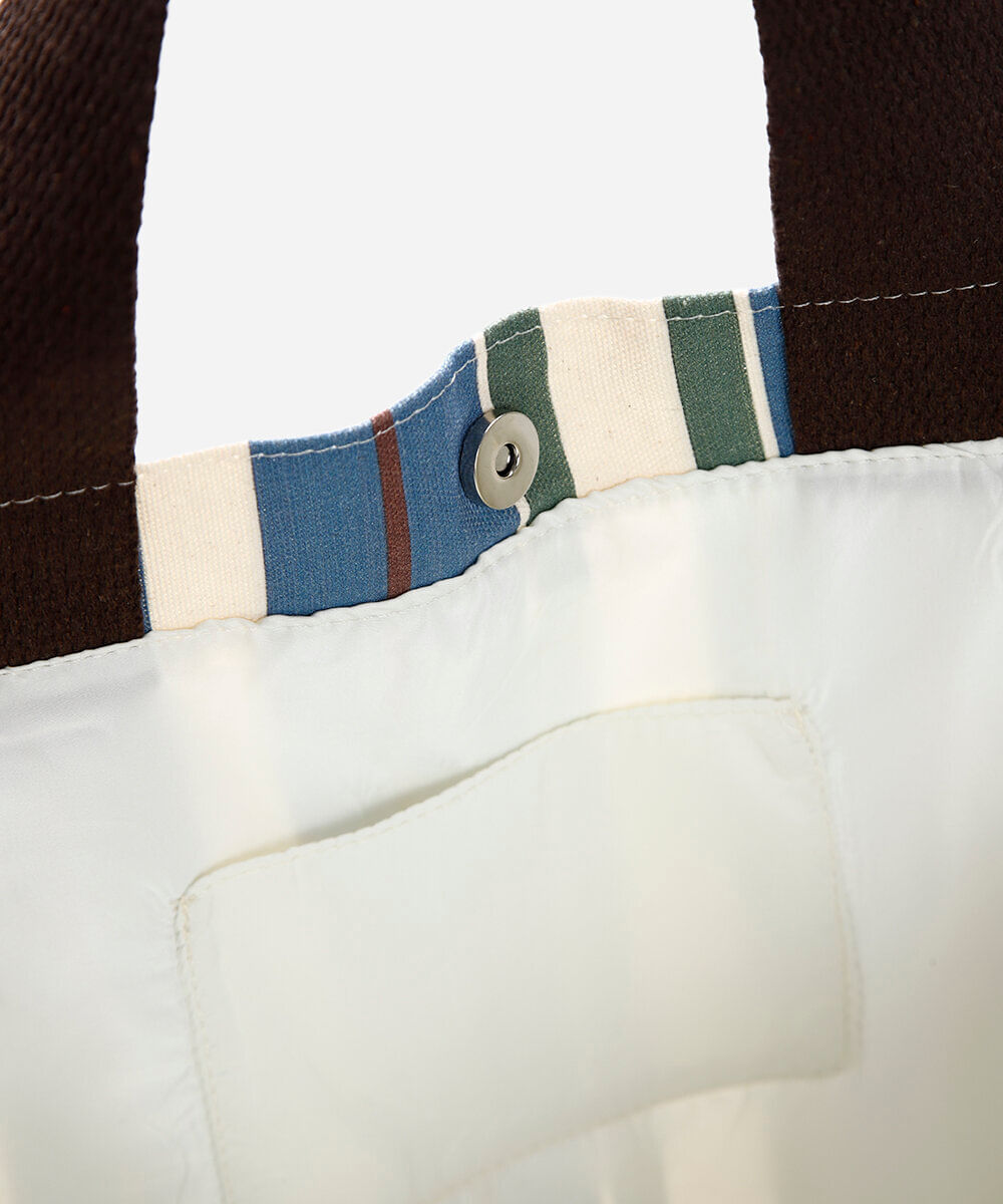bolsa tote de lona estampada - azul
