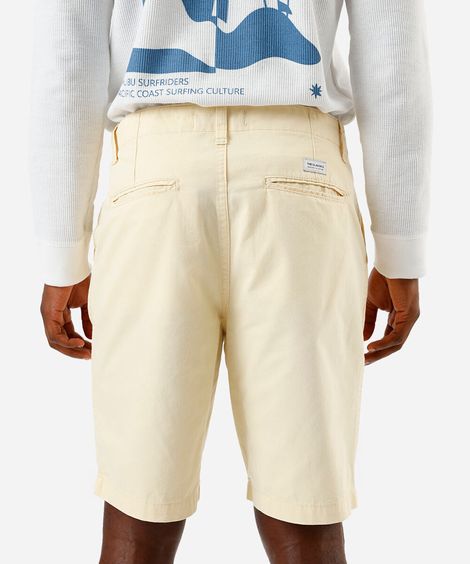 bermuda reta chino sarja amarela