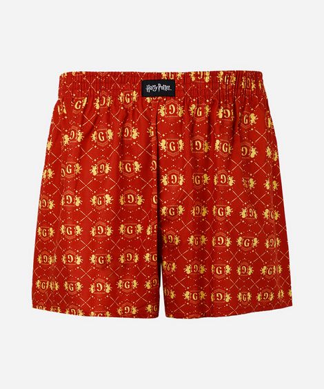 cueca samba canção masculina harry potter grifinória vermelha