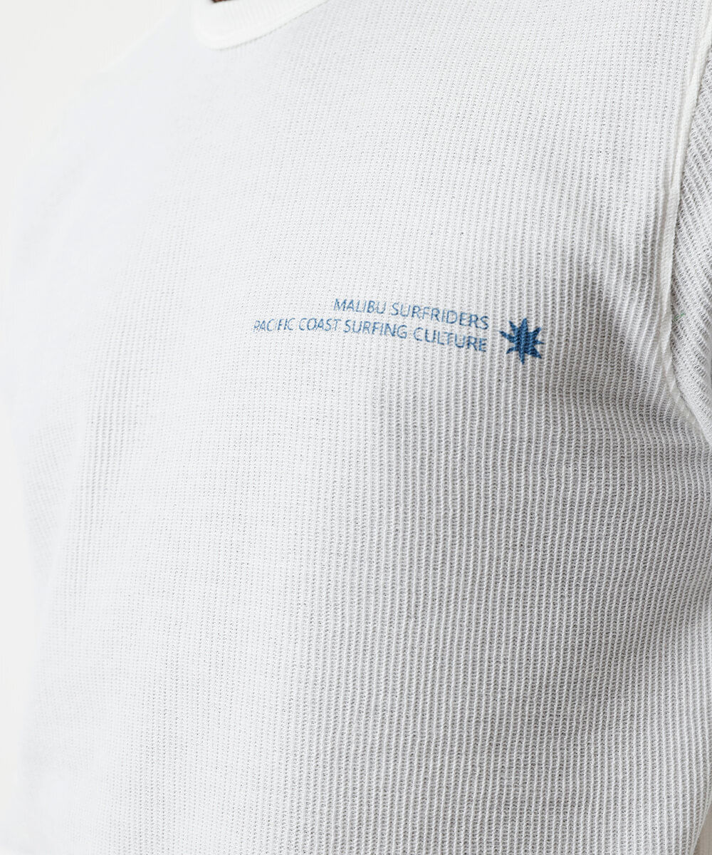camiseta masculina manga longa tricot leve off white