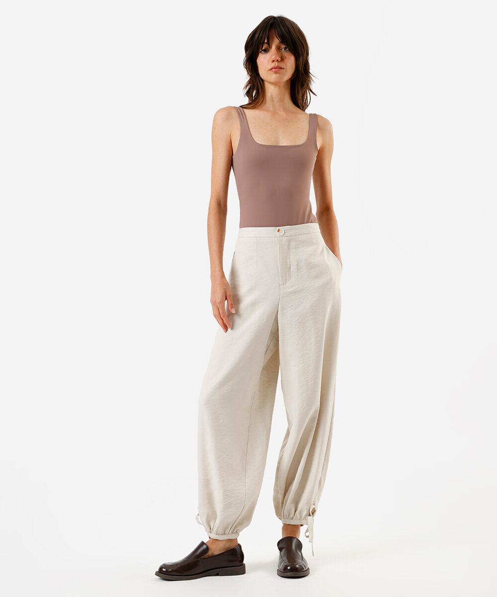 body feminino de poliamida decote quadrado marrom