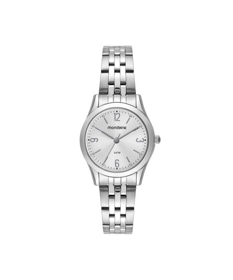 kit relógio feminino mondaine analógico 32720l0mkne2k1 prateado