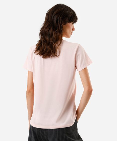 camiseta feminina snoopy the original rosa