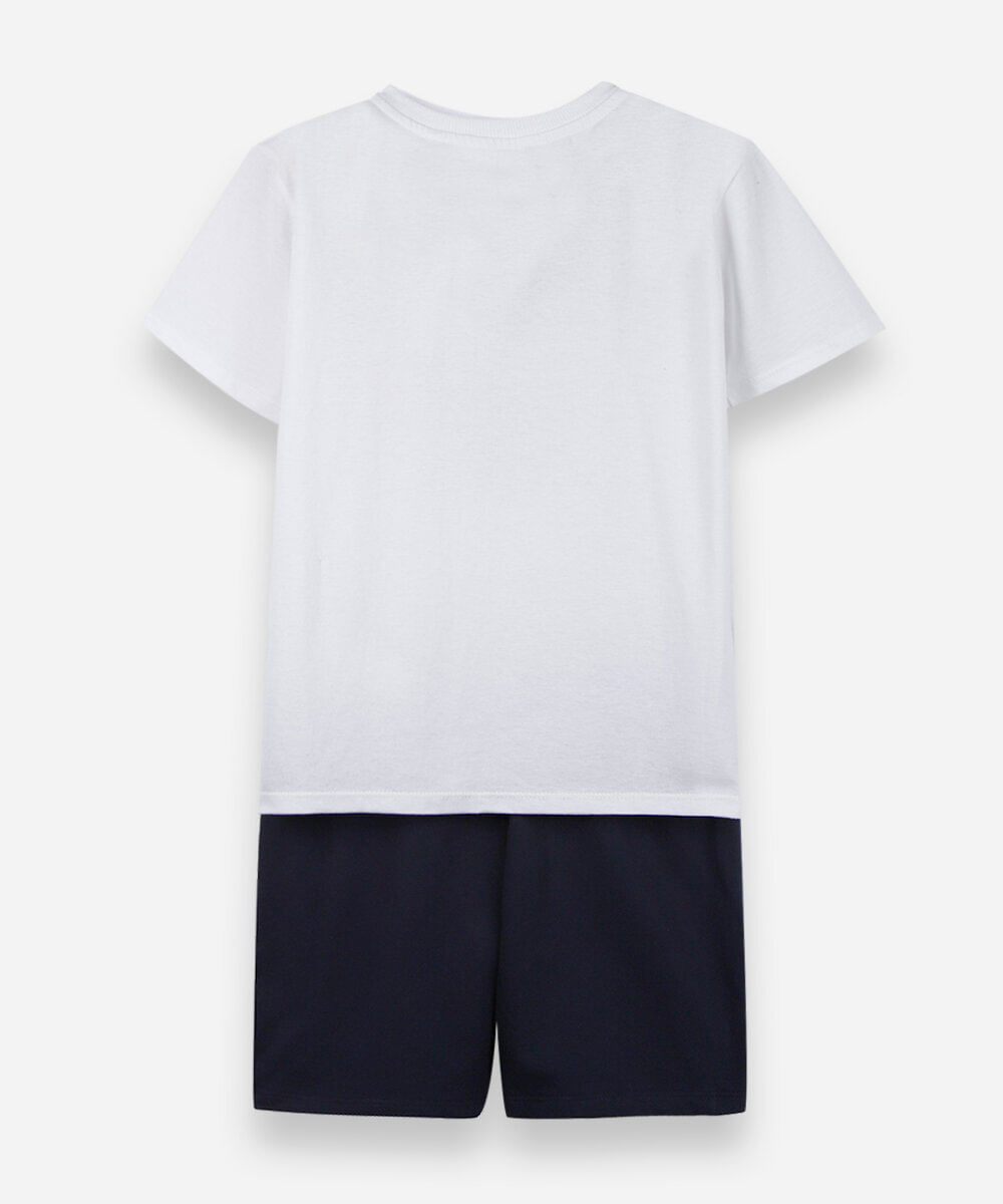 conjunto curto infantil sonic off white