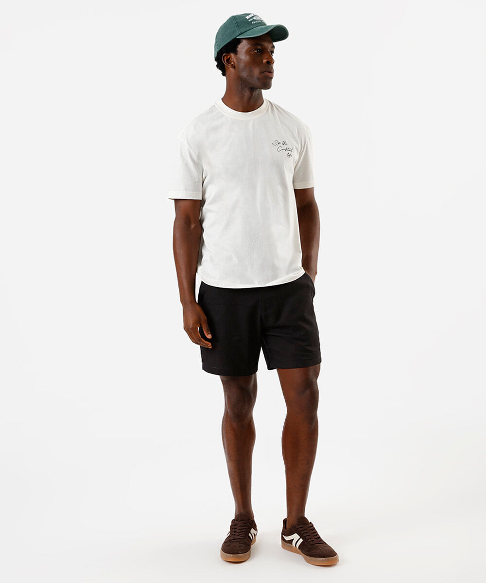 camiseta masculina drinks off white