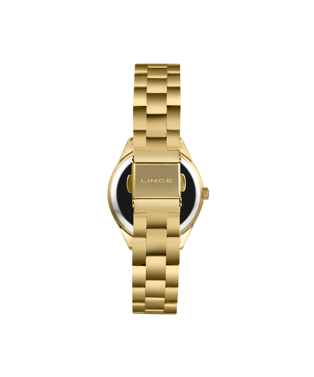 kit relógio feminino lince analógico lrgh273l32 kaf4b2kx dourado