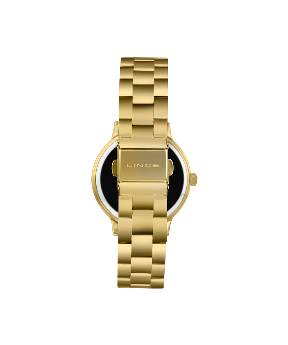 kit relógio feminino lince analógico lrgh261l36 b2kx pj dourado